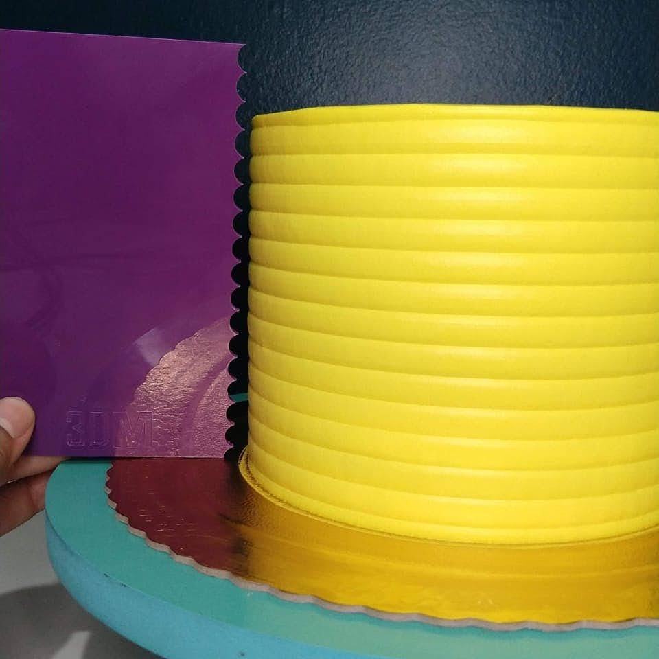 Espátula De Textura Para Confeitaria Modelo 3 - 15cm x 9cm | Espátula Para Bolo Espátula De Acrílico
