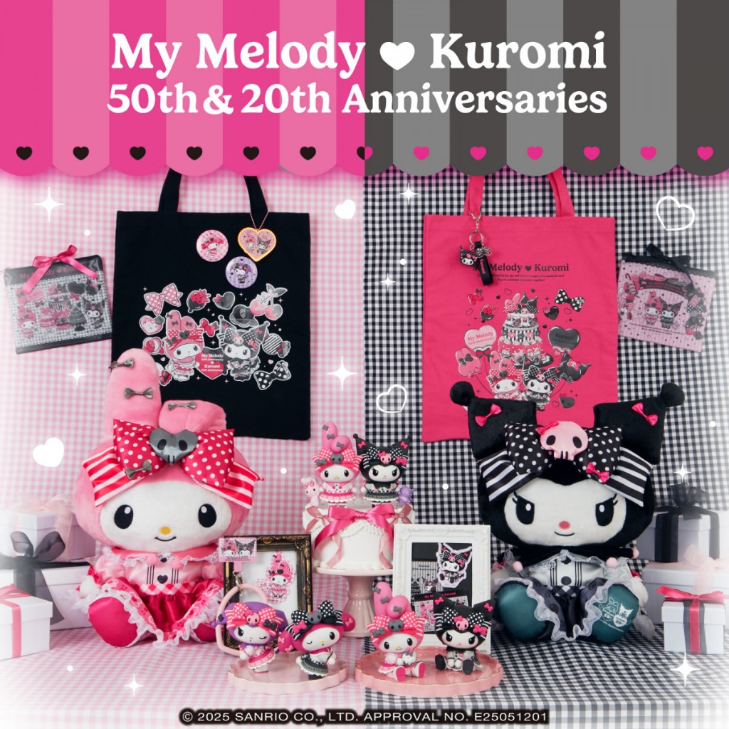 [PRODUTO OFICIAL IMPORTADO] My Melody & Kuromi 50th & 20th Anniversaries - Alça para celular - detalhe