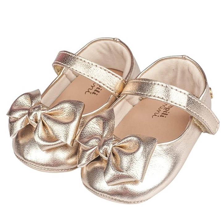 Sapatinho Bebe Pampili sapatilha bebe sapato infantil sapato bebe sapatinho boneca Laço Dourado
