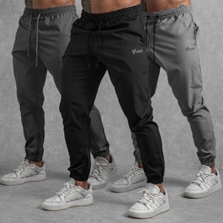 Kit 3 Calça Jogger Tactel Void com Elastano para Treino Esportiva Masculina em Oferta na Shopee