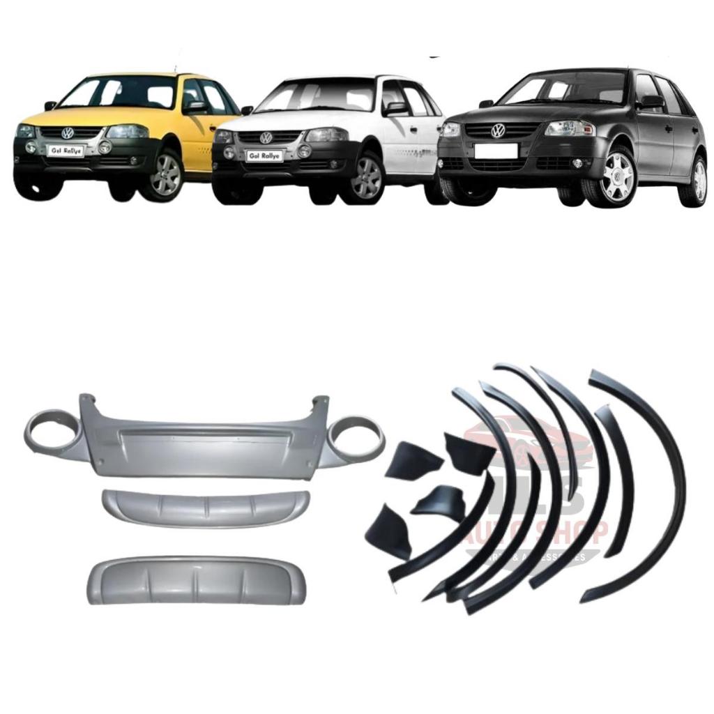 Kit transformação Molduras Apliques Saias Spoilers Alargadores Parachoque Paralama Gol Rallye G4