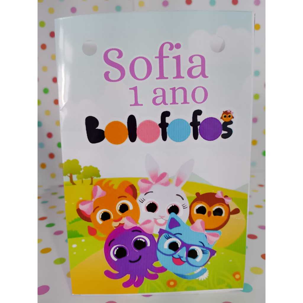 PEGUE E MONTE -SACOLINHA TAMANHO P - PARA LEMBRANCINHA DE ANIVERSÁRIO PERSONALIZADA TEMA BOLOFOFOS MENINA