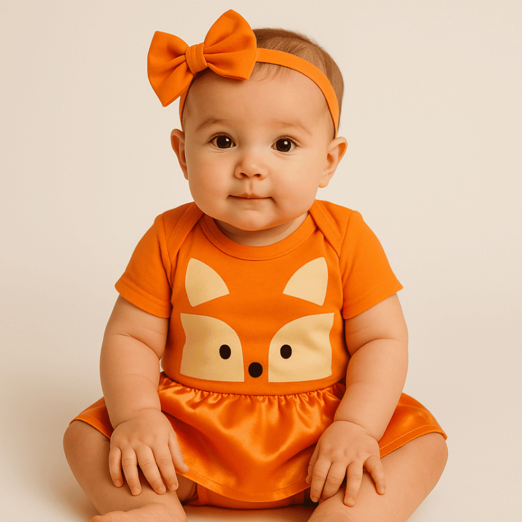 Body Bebê Infantil Menina Mêsversário Temático Raposinha Super Confortável Linha Premium em Oferta na Shopee