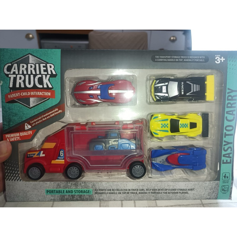 Brinquedo Caminhão Transportador + com 4 carrinhos c/ lancador.Carrinhos | Brinquedo Educativo