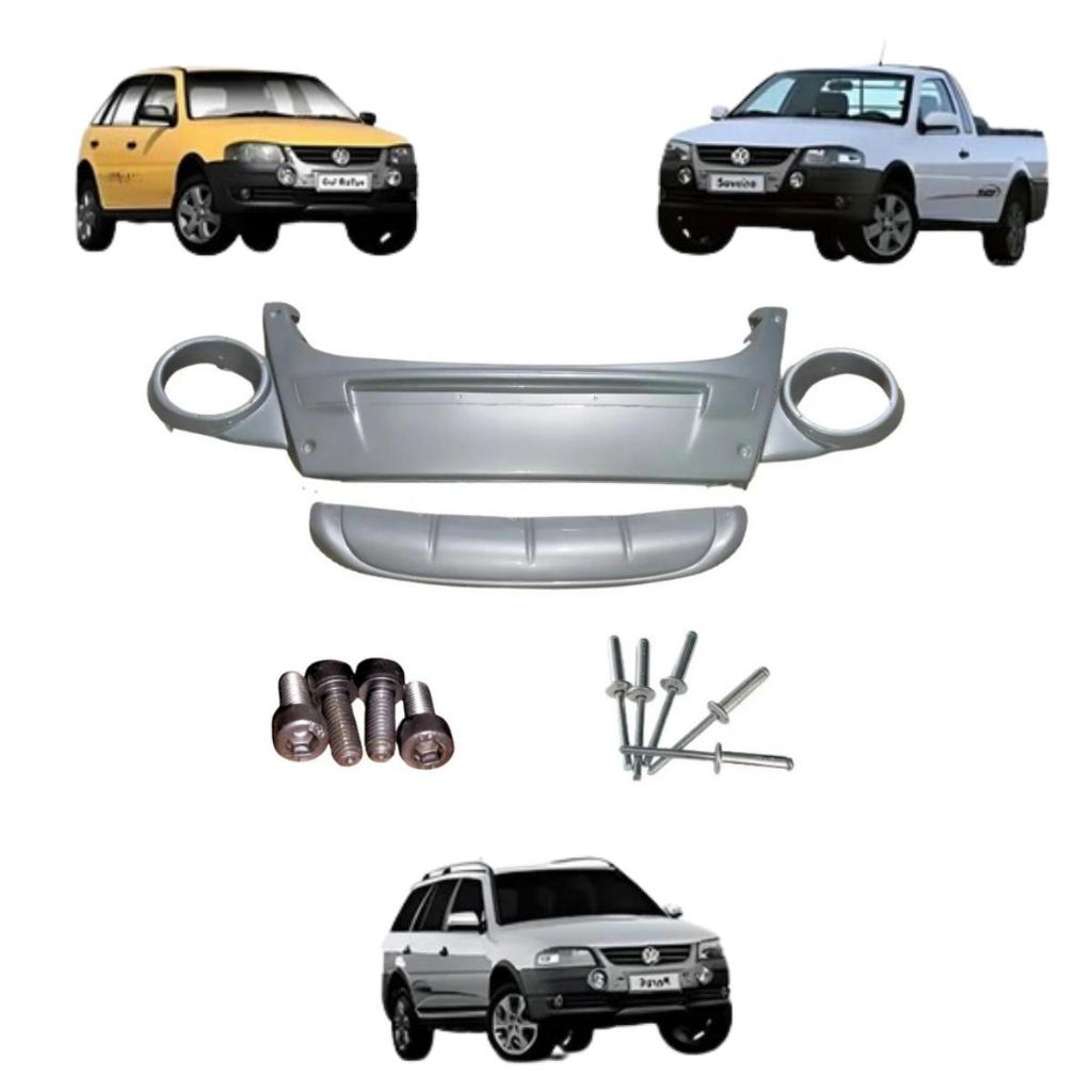 Kit Molduras Dianteira Spoiler Apliques Para choque Vw G4 Rallye/ Surf Saveiro/ Gol G4/ Parati Surf
