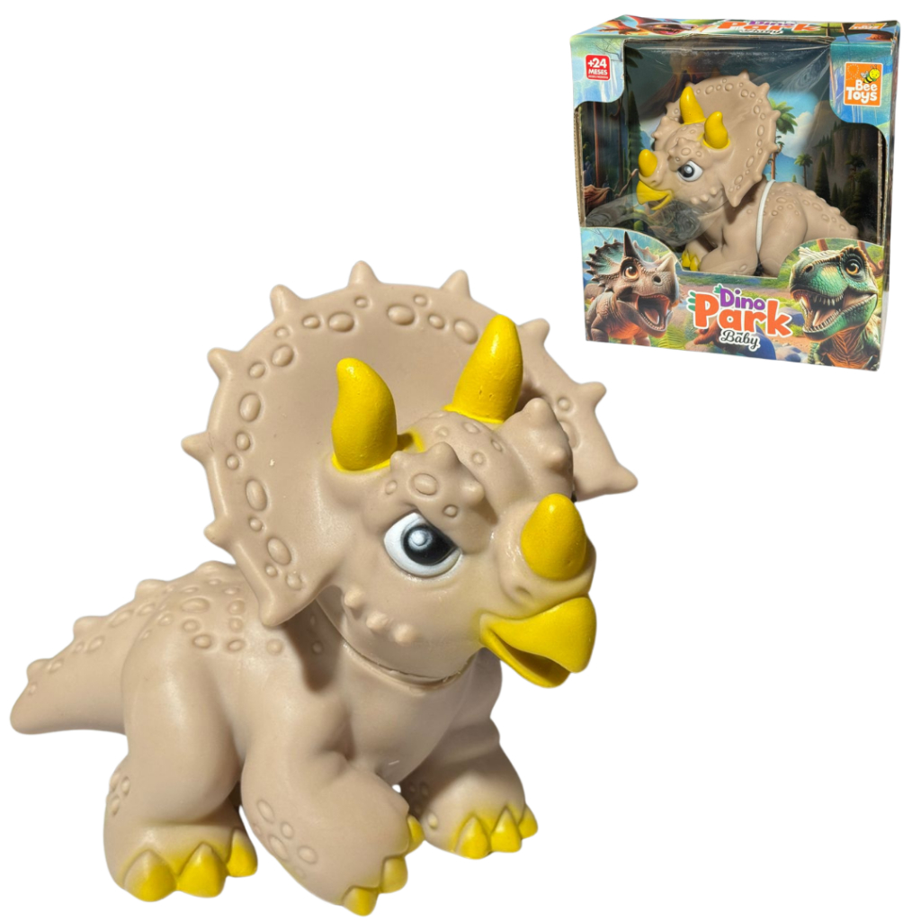 Brinquedo Dinossauro Triceratops Mini Dino Park Super Macio - Bee Toys