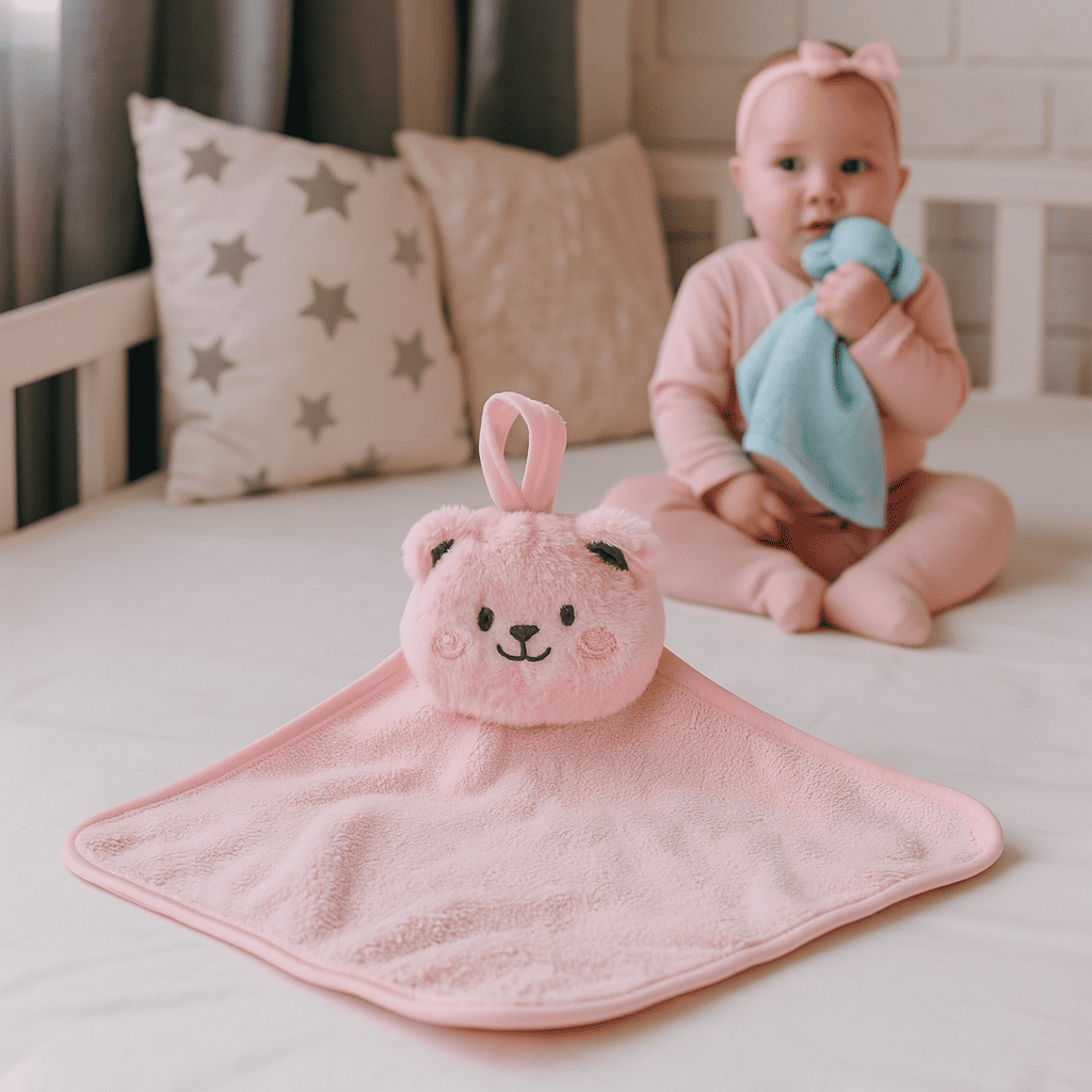 Toalha Infantil Naninha Bichinho  Com Prendedor de Chupeta  Super Macio  Pelúcia para Bebê...