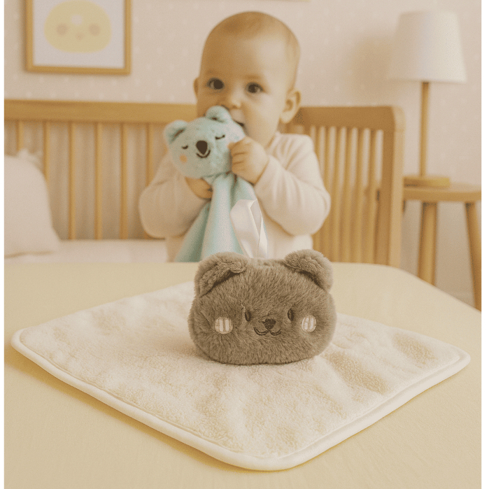 Naninha Toalha Bichinho  Com Prendedor de Chupeta  Infantil Super Macio  Pelúcia para Bebê  Bate Mão