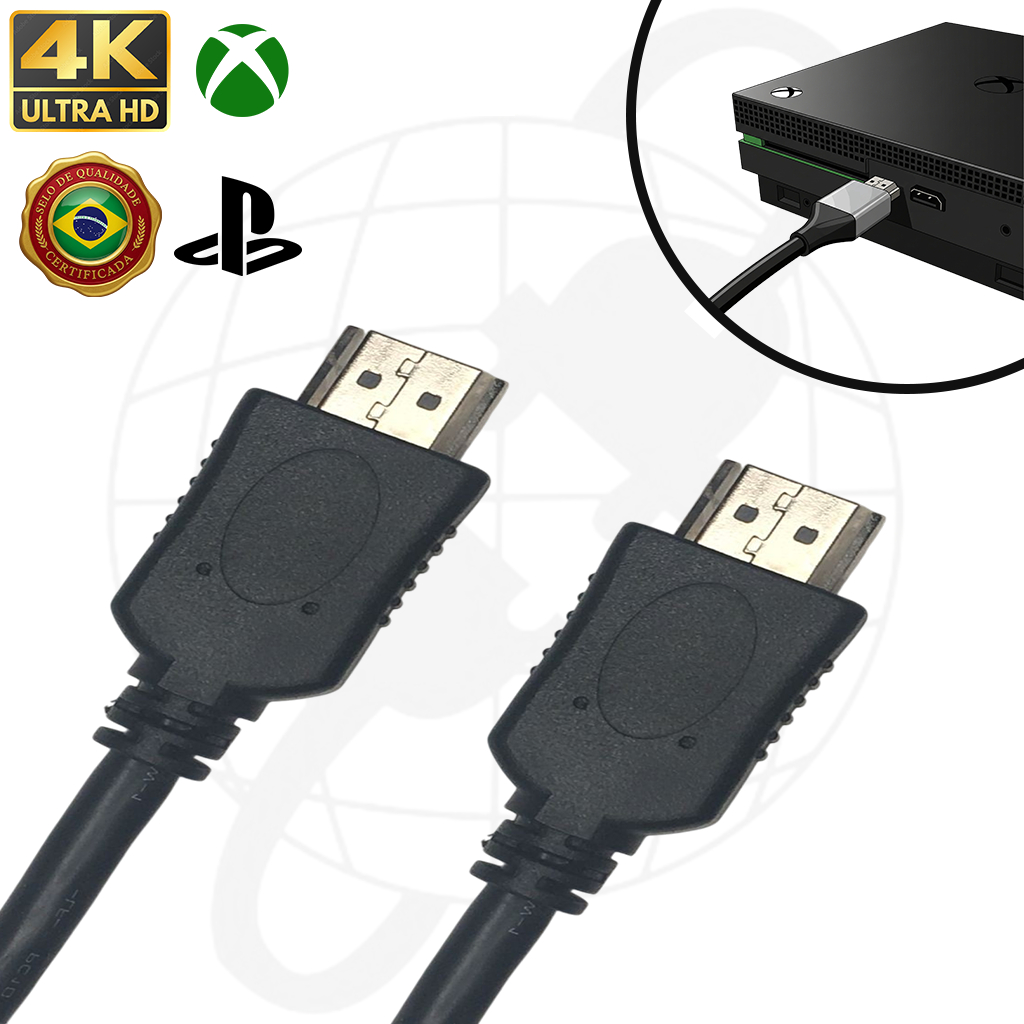 Cabo HDMI Full HD Para Ps4 Ps5 Xbox One Xbox Series X/S