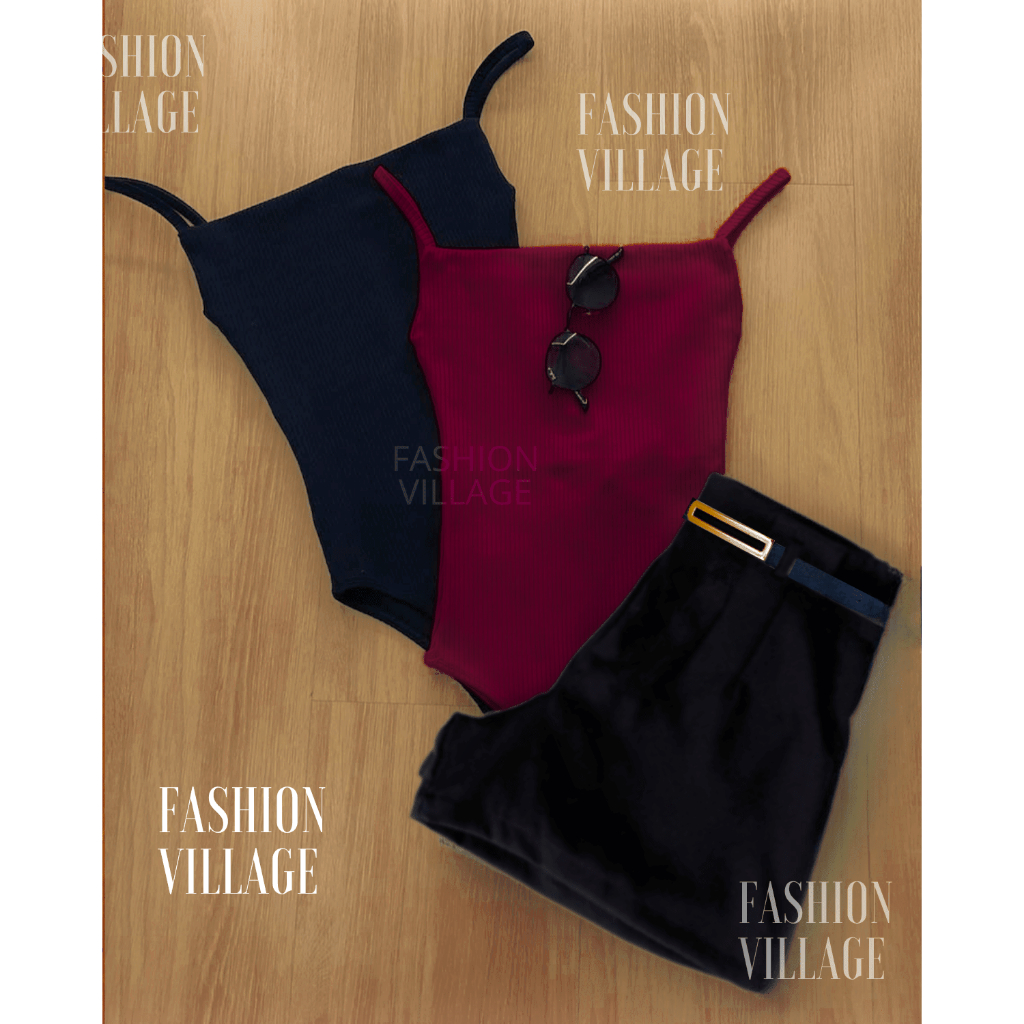 Conjunto3 Ysa Dois Body Bory Suplex +Short Preto + Cinto Inspiração Moda Blogueira 2025