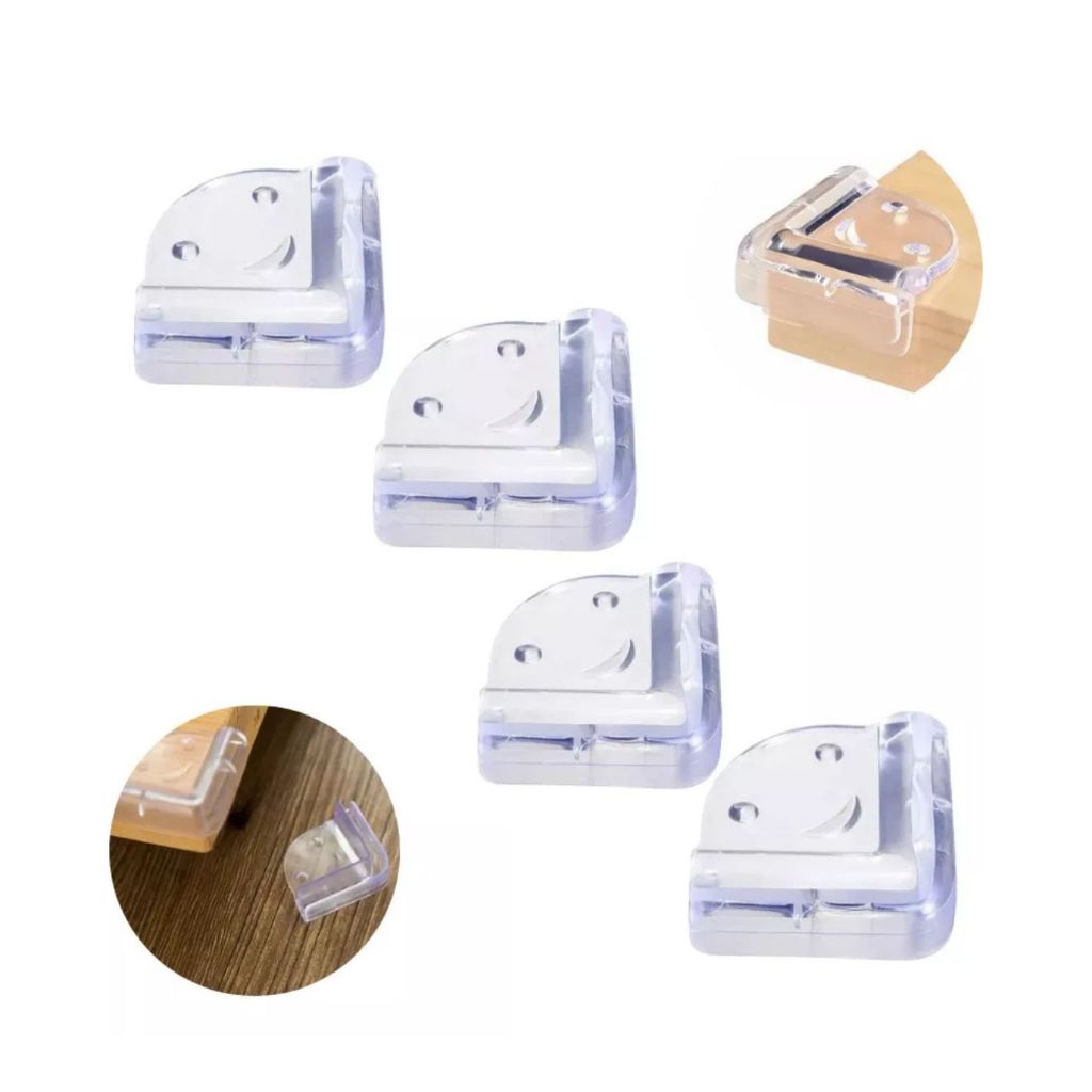 Kit 12 unidades Protetor de bordas e Canto de Móveis Silicone Proteção Para Bebê