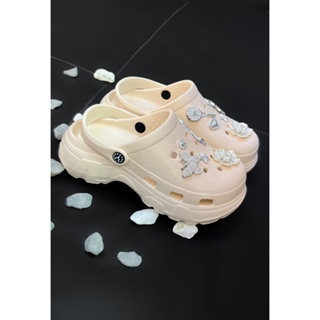 Nova sandália Fashion Clog Saltinho 5cm Feminino Babuche Nuvem com Acessórios em Oferta na Shopee
