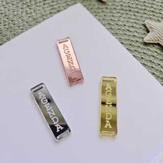 10 Passante Acrílico para Elástico Agenda | espelhado em Oferta na Shopee