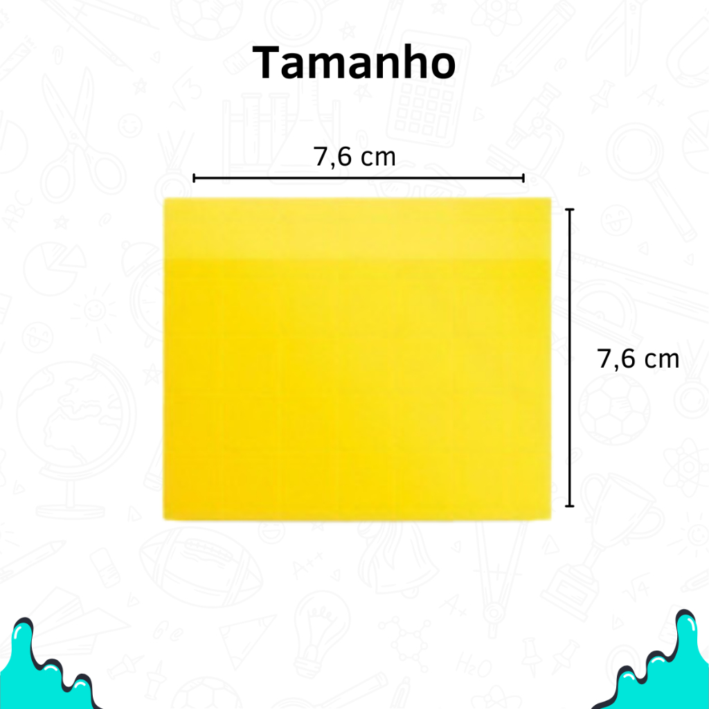 Kit 2 Bloco de Notas 76x76 Colorido 800 Folhas Adesivo Anotaçoes Fofo Pequeno Grande Caderno Livro — imagem 2 de 2