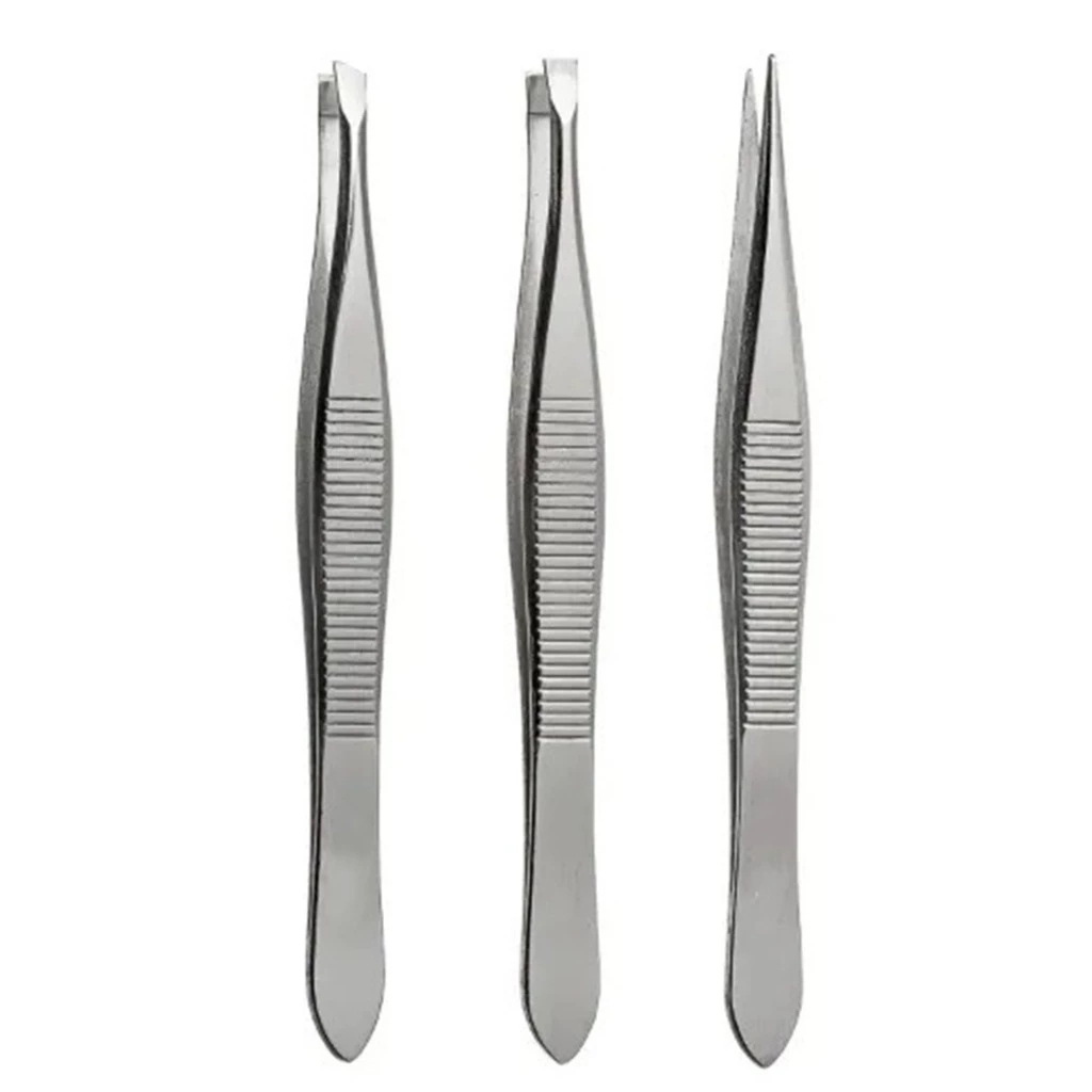 Kit 3 Pinças Para Designer De Sobrancelhas Design Sombrancelhas Pontas Diferentes em Oferta na Shopee