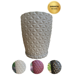Vaso Polietileno Para Plantas Jardim Sala Luxo diamante bojo P Com Prato em Oferta na Shopee