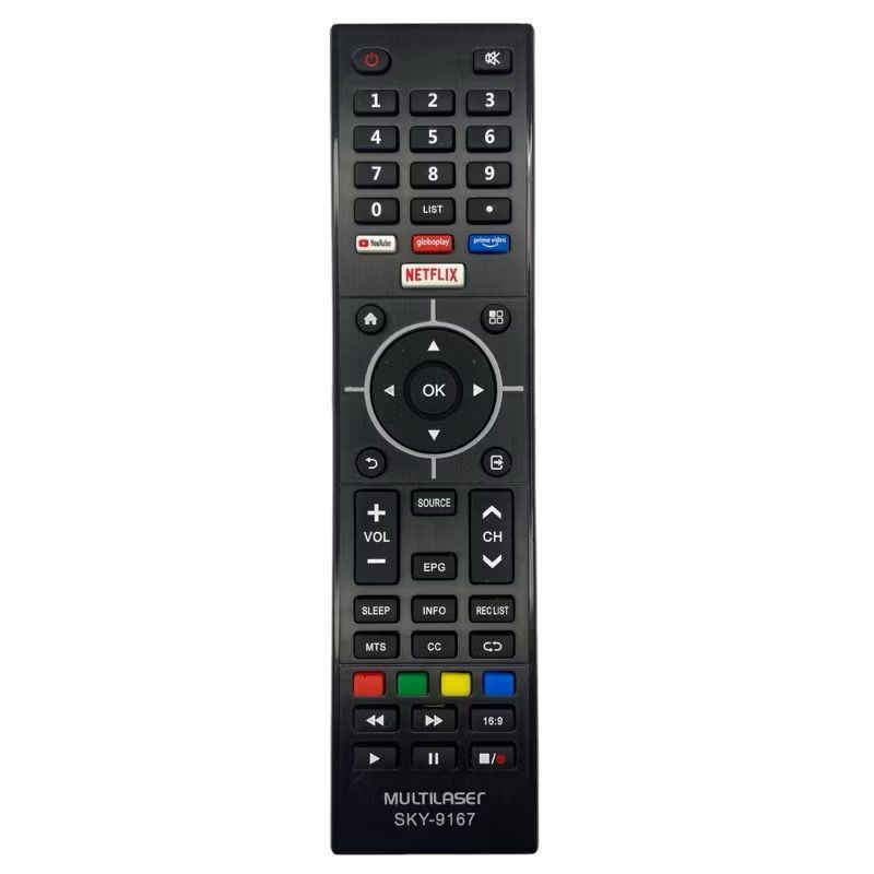 Controle Remoto compativel Para Tv Multilaser Tl030 Tl031 Tl035 Tl036 FBG 9167 SKY 9167