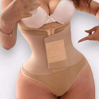 Cinta Body Feminino Modelador 2 em 1 Alta Compressão com Elástico Abdominal Bori Afina Cintura empina bumbum  Modeladora