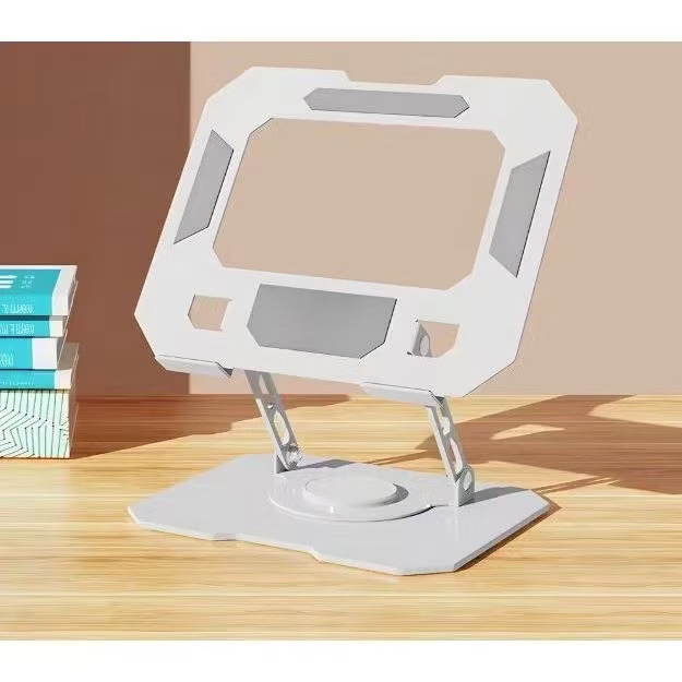 Suporte Para Tablet e Celular De Mesa Alumínio Base 360° Giratório Ajustável Para iPad iPhone Kindle