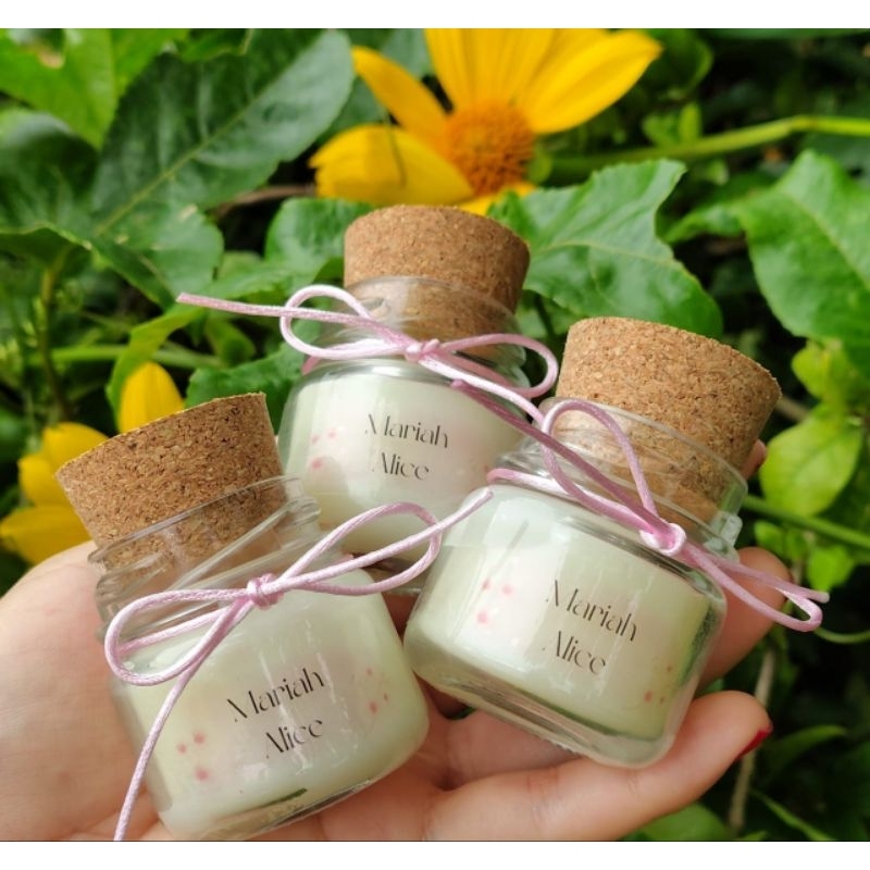 vela aromática potinho para lembrancinha personalizada 40g - batismo/crisma/casamento/primeira eucaristia