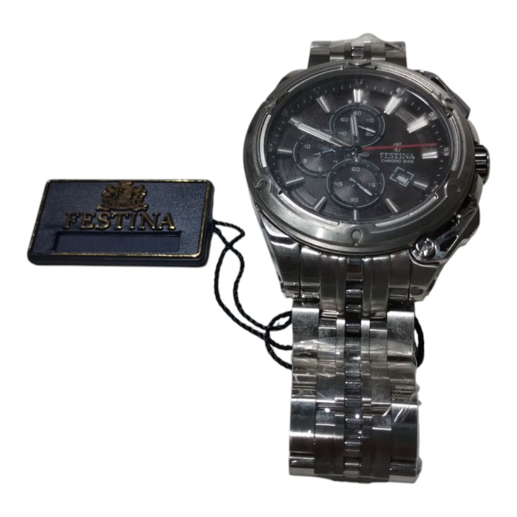 Relógio Masculino Festina F16881 Original Aço Inoxidável Vidro Safira
