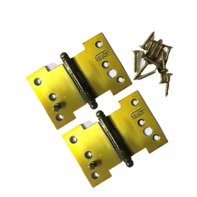 Cartela com 4 Dobradiças Palmela pino segurança 3.1/2 Colonial FLO