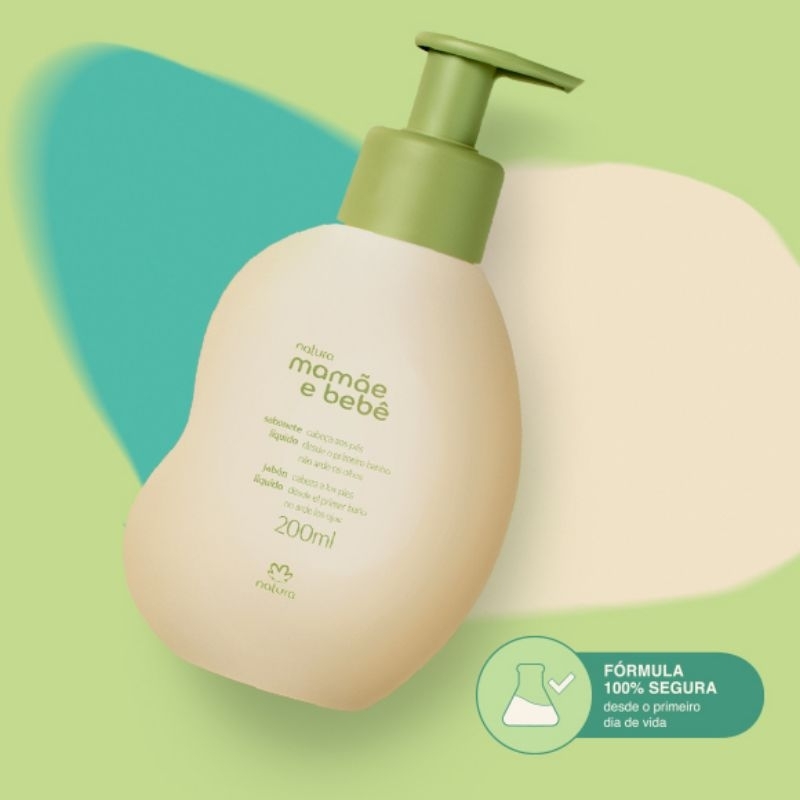Sabonete Líquido Natura Mamãe e Bebê da Cabeça aos Pés Mamãe e Bebê 200 ml