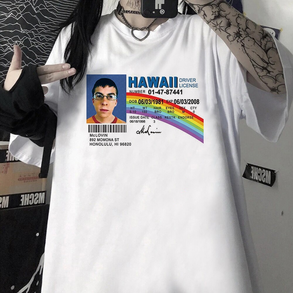 Camiseta Superbad McLovin Meme Pop Geek Filme Comédia Blusa Unissex Tshirt
