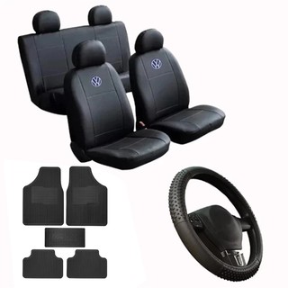 Kit Capa De Banco Couro Automotivo 5 Peças + Capa De Volante Gol G1, Gol G2, Gol G3, Gol …