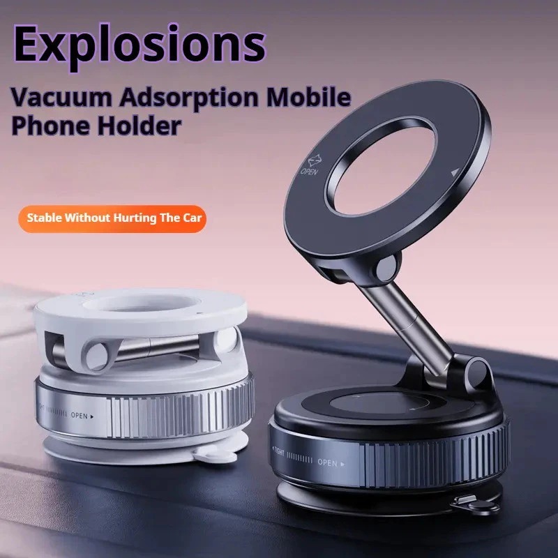 Suporte magnético para celular para carro, suporte de vácuo ajustável dobrável em 360° K007 universal
