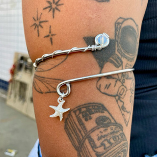 Lançamento Exclusivo Bracelete Pedra da Lua com Estrela Místico Dourado ou Prateado em Oferta na Shopee