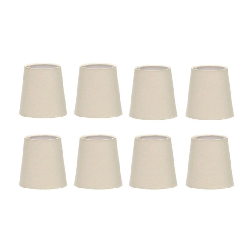 kit 8 cúpulas para abajur e lustres  com tecido medindo 8x12x12 modelo pinça em Oferta na Shopee