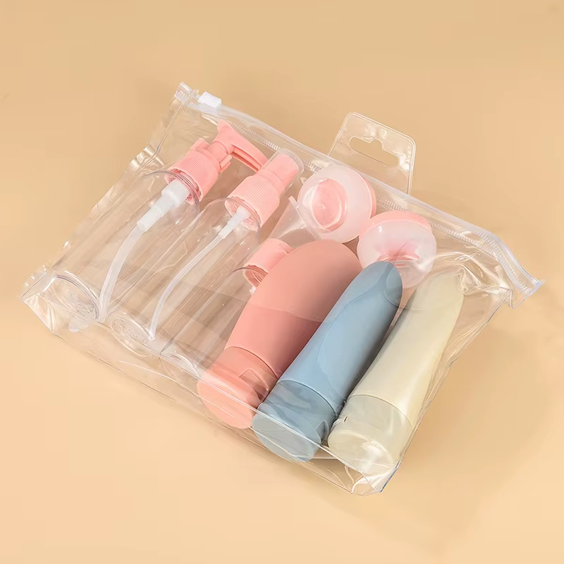 Kit 11 Garrafas de Viagem Plásticas Antivazamento para Loção e Shampoo -S1
