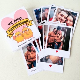 Caixinha Te amo Patodavida com mini Fotos - presente namorado casal amigos