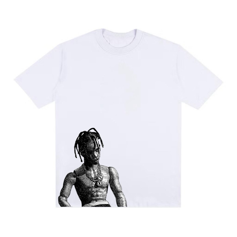Camiseta Oversized Streetwear Estampada Camisa Masculina Feminina Y2k Hip Hop Rapper Travis Scott Gangster