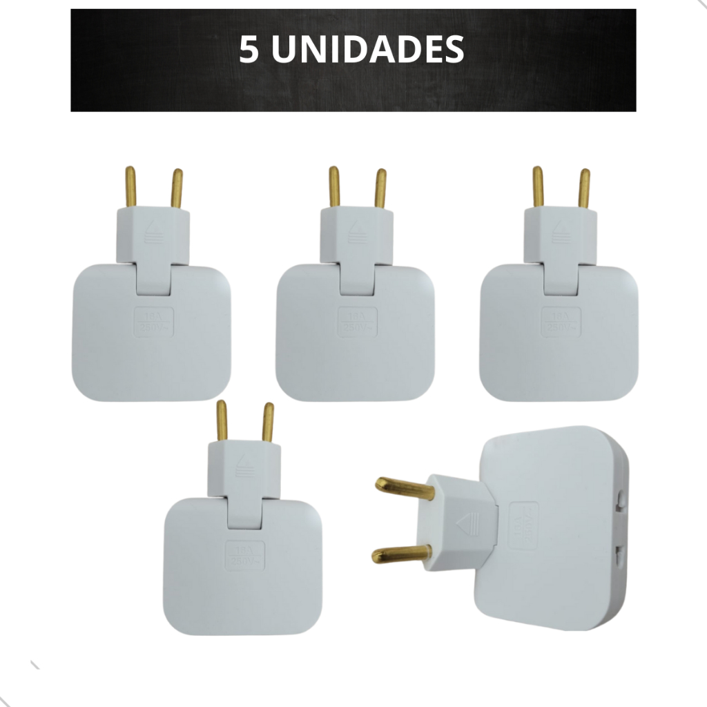 Adaptador Benjamin Articulado Deslocado 10A tomada Resistente Bivolt universal