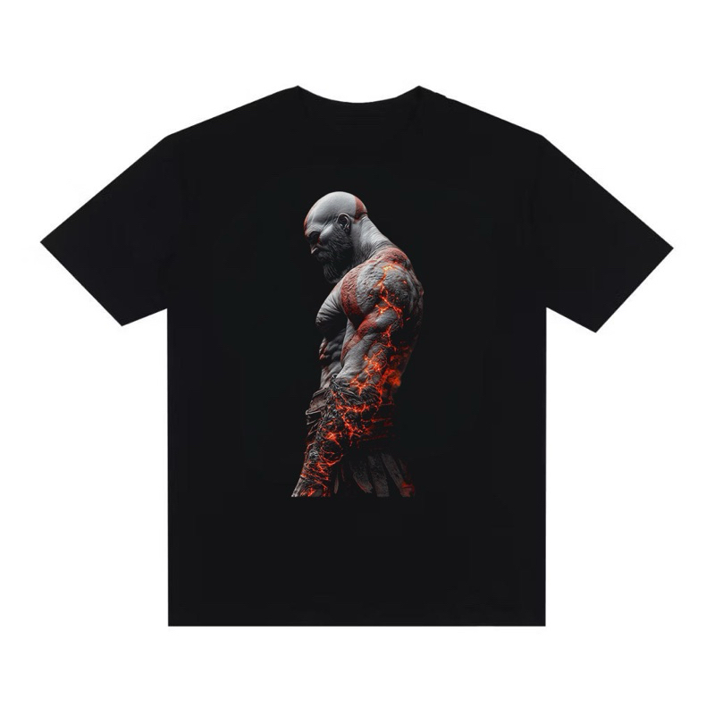 Camiseta Oversized Streetwear Estampada Camisa Masculina Femina Gamer Kratos God of War Video Game Ps4 Nerd