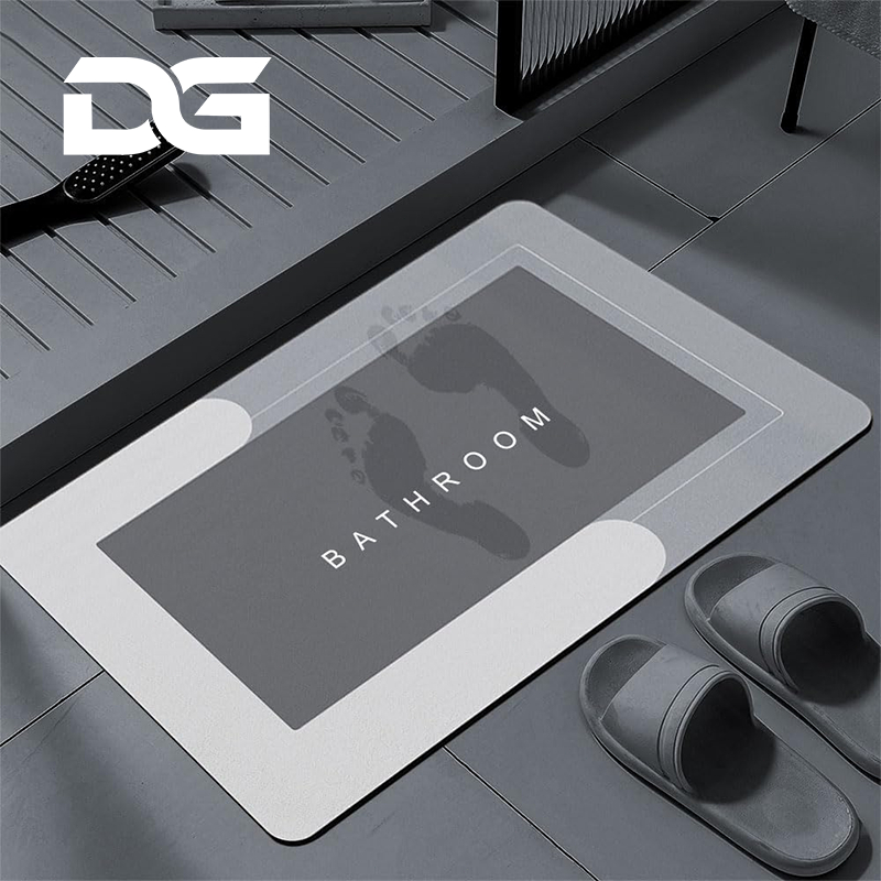 Tapete Banheiro Antiderrapante de Secagem Rápida e Super Absorvente Porta de Entrada Chuveiro S2/S3