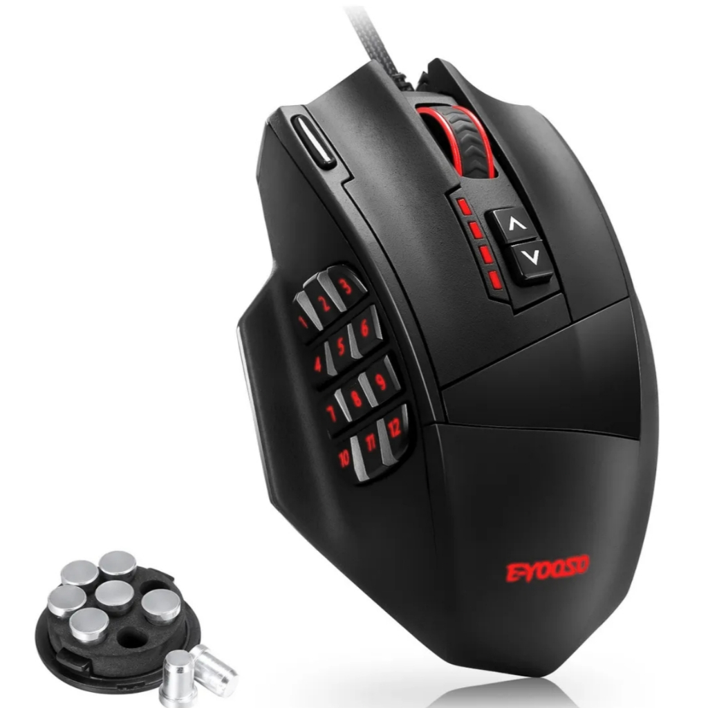 E-yooso x39 Wired mouse gamer 18 programmable buttons 24000 dpi adjustable levels mouse gamer