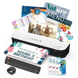 Plastificadora 7 em 1 A3 a A6 Fria e Quente 340mm/min 12 Plásticos Inclusos Antiatolamento Ideal para Escola, Escritório em Oferta na Shopee