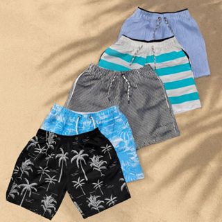 kit bermudas tactel menino estampados variadas moda verão praia calor infantil juvenil em Oferta na Shopee