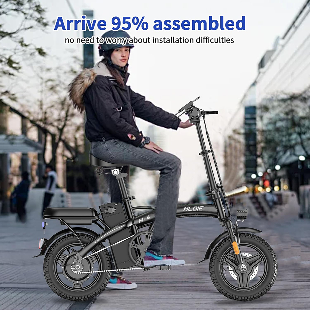 Bicicleta Elétrica Dobrável para Adultos - Ideal para Trabalho ao Ar Livre, Compras e Viagens