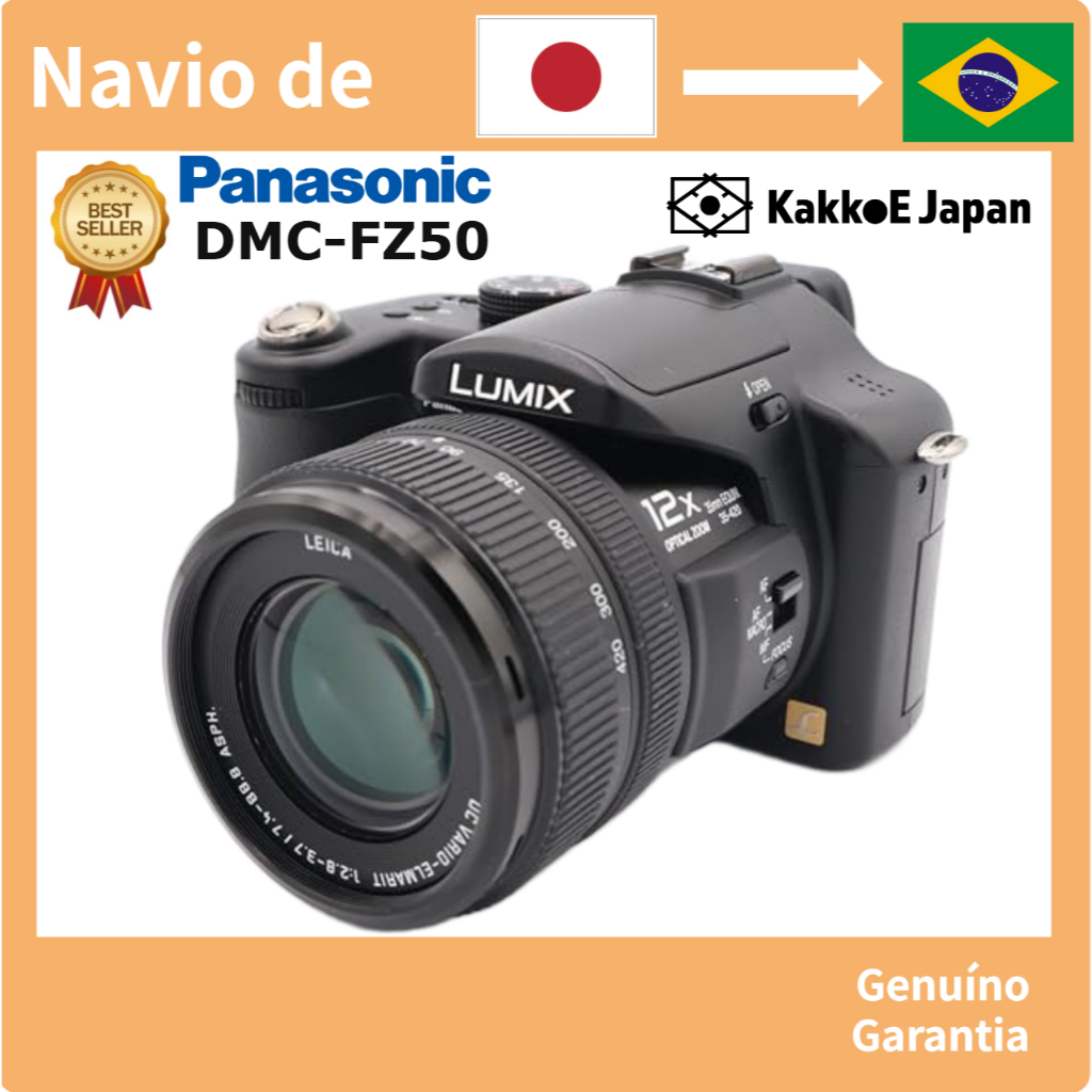 Câmera Digital Panasonic LUMIX DMC-FZ50 – CCD De 10.1 Mp/Zoom Óptico 12x/Controle Manual Completo [Usada No Japão]