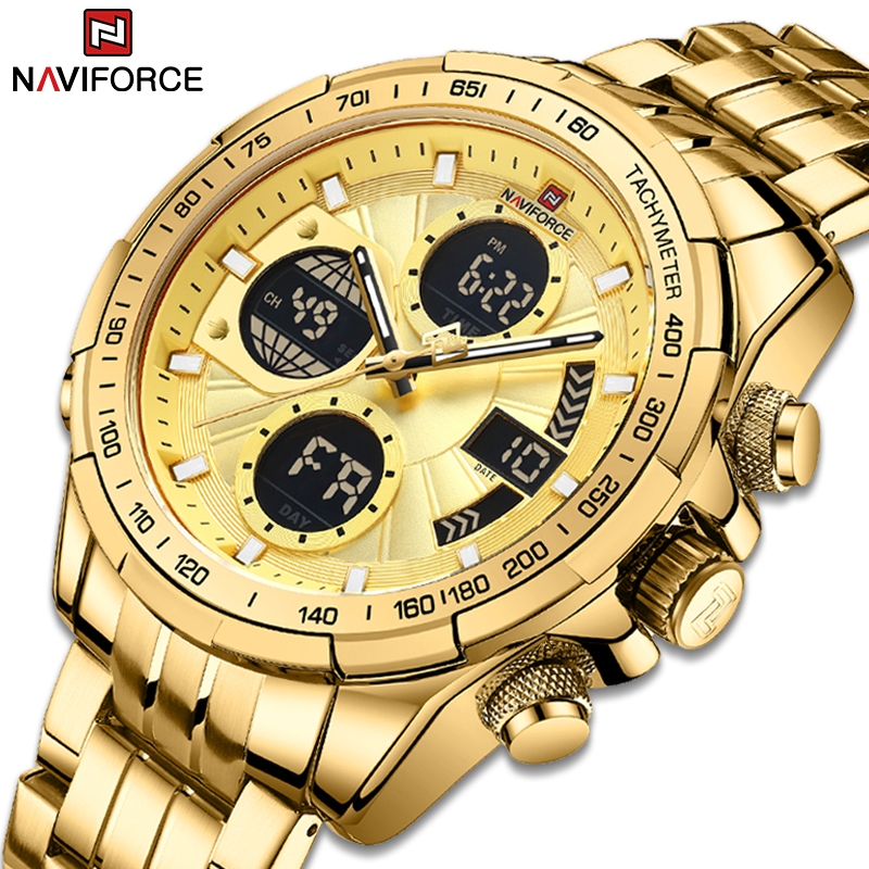 NAVIFORCE 9197S Relógio Masculino Moderno Luxuoso Analógico Digital À Prova D'água Com Relógio masculino de luxo em Oferta na Shopee