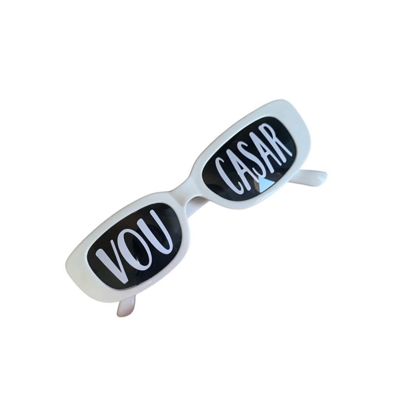 1 Oculos Retro Branco Frase Vou Casar Noiva Despedida