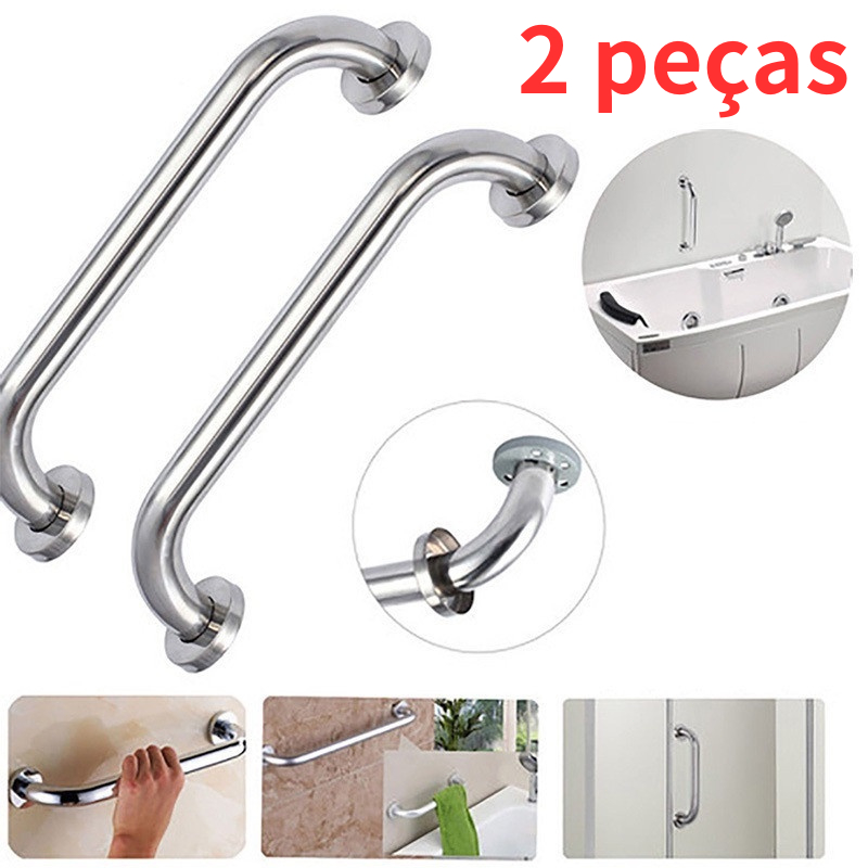 2pcs 60/80 cm barra de apoio para banheiro Alumínio Corrimão Alça Suporte Banheiro Segurança Proteção Idoso Apoio De Mão