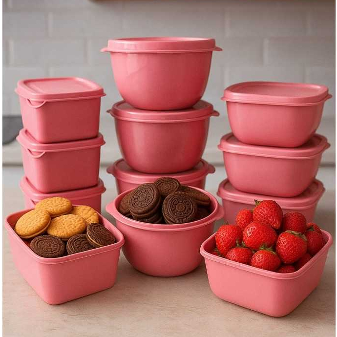 Kit 12 Potes de Plásticos Organizador Para Cozinha Vasilha Bowl Para Armazenamento em Oferta na Shopee