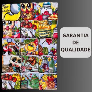 Pano de Prato Pé de Galinha Estampado 43X71 em Oferta na Shopee