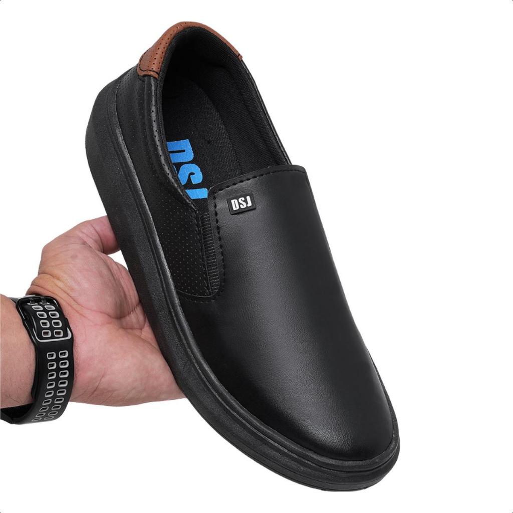 Sapato Iate Slip On Masculino Sola Alta Sapatenis Calce Rápido Confortável