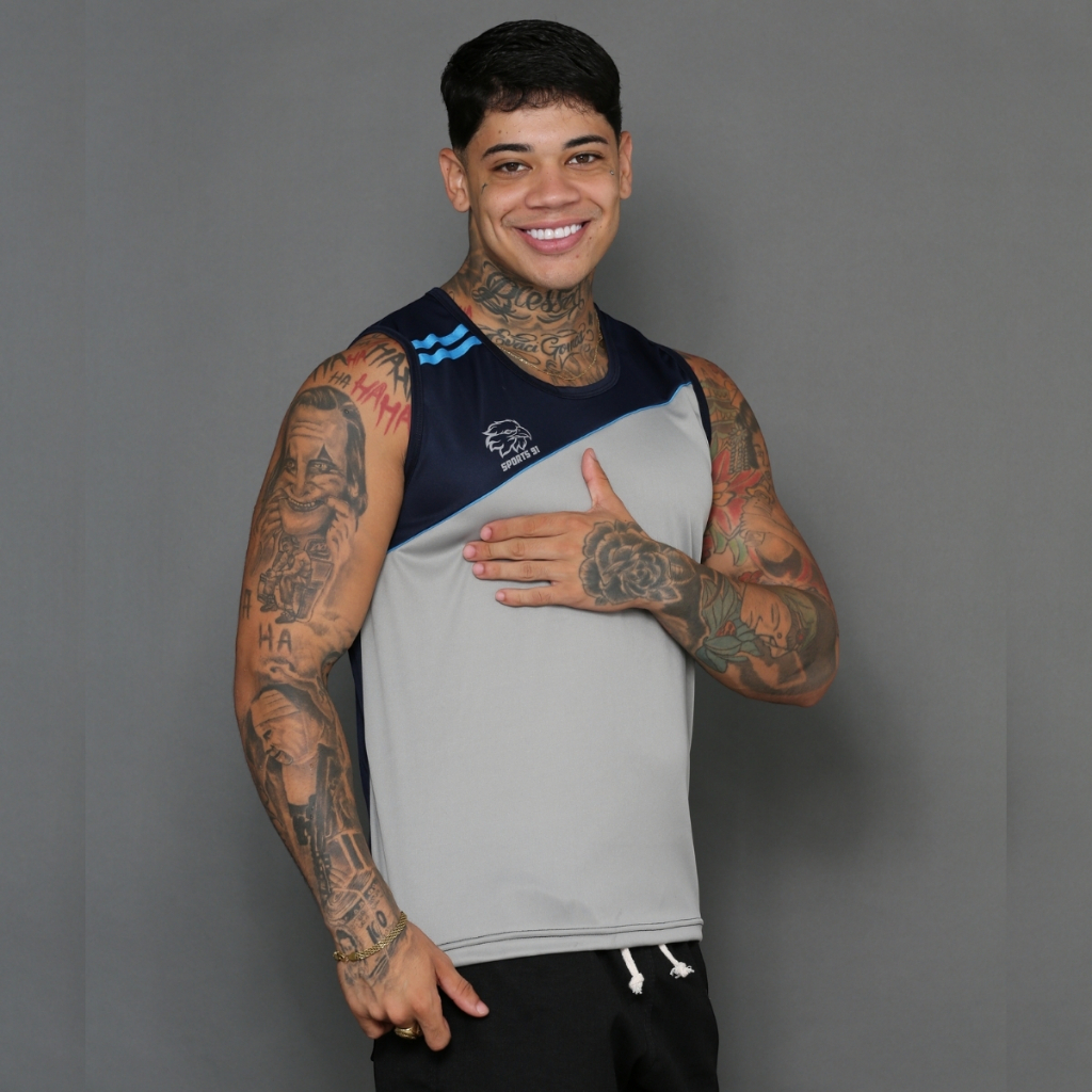 Camiseta Regata Masculina Dry Fit Camisa Esportiva Poliester Academia Caminhada Corrida Fit Promoção